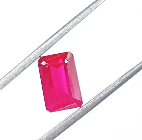 AAA+ Quality Natural Certified 5.35 Ct Burma Red Ruby Emerald Cut /10 mm Loose Gemstone AKK ABC Jewelery